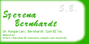 szerena bernhardt business card